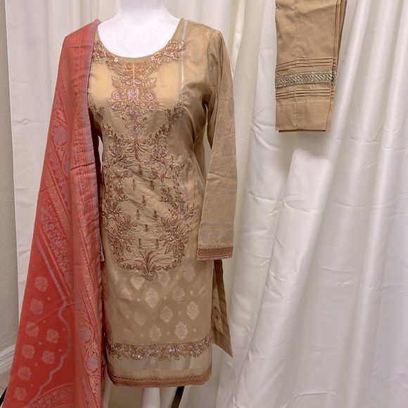 Pakistani Indian Shalwar Kameez: 3 peace #41 - Picture 3 of 4